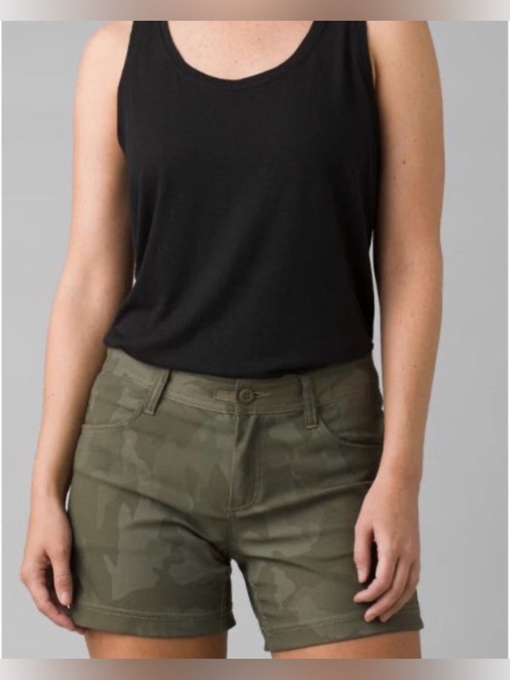 prAna Women's Halle Short II Camo Camouflage 5” Size 6 Style# 1971191 Outdoor ,